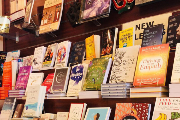 Bookshelves inside of Alexandria II Bookstore