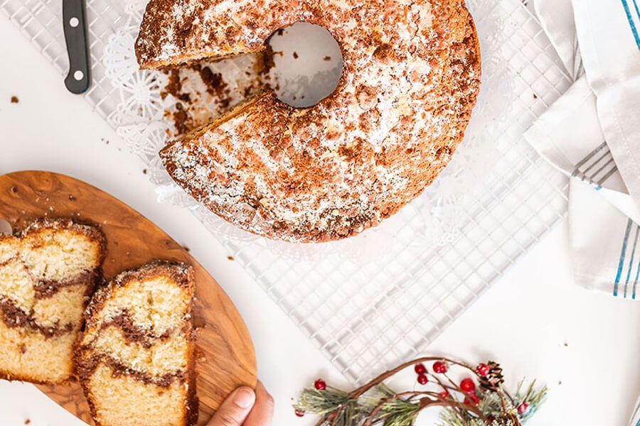 Delicious coffee cake from Corner Bakery Cafe