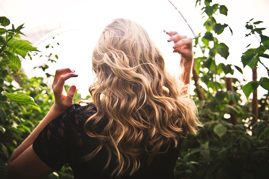 Woman with beautiful hair