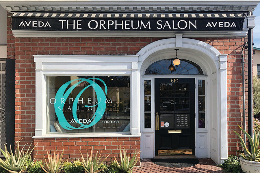 Exterior of Orpheum Salon on South Lake Avenue in Pasadena