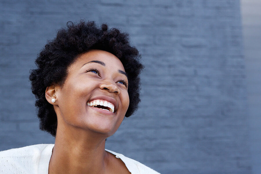 Woman smiling