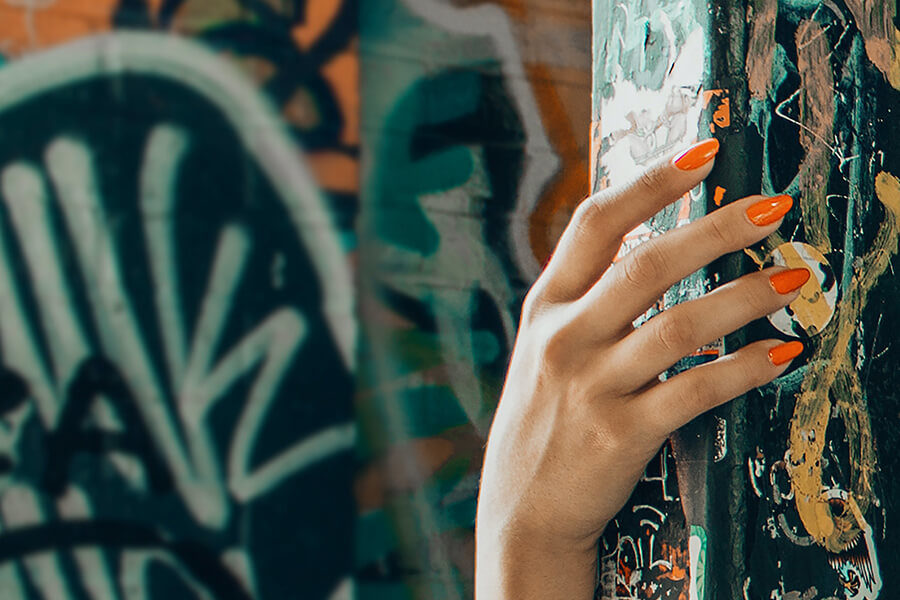 Orange Nails