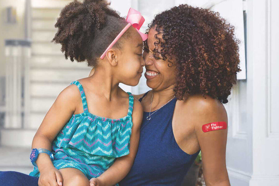 Mother and Child after Flu Shots