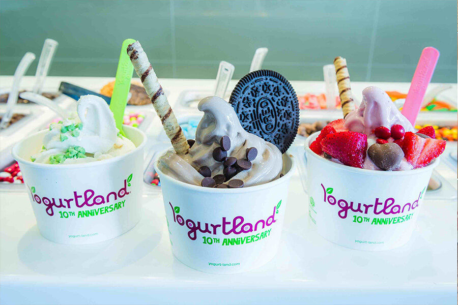 Delicious cups of yogurt from Yogurtland on South Lake Avenue